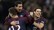 Ángel Di María z PSG se raduje z branky do sít� Montpellieru.