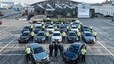 Dálniční policie převzala 23. ledna v Mladé Boleslavi 19 nových služebních vozů...