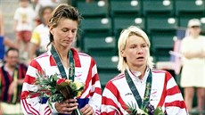 Helena Suková a Jana Novotná získaly na LOH v Atlant stíbrné medaile ve...