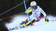 Wendy Holdenerová ve slalomu v Lenzerheide.