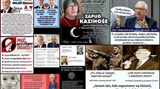 Několik ukázek grafik, které kolují na podporu kandidáta Zemana nebo proti...
