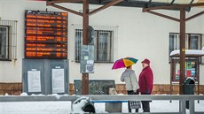 Autobusové nádraí v Nové Pace na Jiínsku.