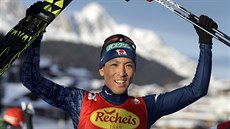 Akito Watabe jako vít�z prvního závodu SP sdru�ená�� v Seefeldu.