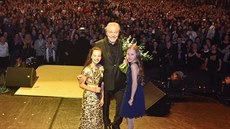 Karel Gott a jeho dcery Charlotte a Nelly na bratislavském koncertě (25. ledna...