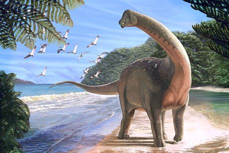 Pravdpodobná podoba dinosaura Mansourasaurus shahinae.