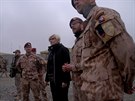 Ministryně obrany Karla Šlechtová na základně Bagrám v Afghánistánu