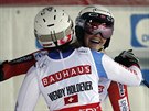 Norská lyaka Nina Haver-Lösethová (vpravo) vyhrála ve Stockholmu paralelní...