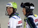 výcarský lya Ramon Zenhäussern (uprosted) ovládl paralelní slalom ve...