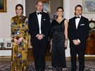 Vévodkyn Kate, britský princ William, védská korunní princezna Victoria a...