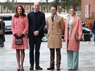 Vévodkyn Kate, britský princ William, védský princ Daniel a korunní princezna...