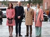 Vévodkyně Kate, britský princ William, švédský princ Daniel a korunní princezna...