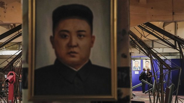 Portrt Kim ong-una na vstav Made in North Korea v moskevsk galerii UMAM.
