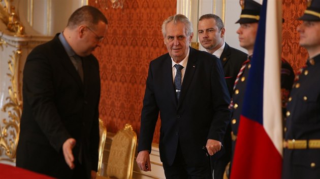 Prezident Miloš Zeman jmenoval na Pražském hradě nové soudce.
