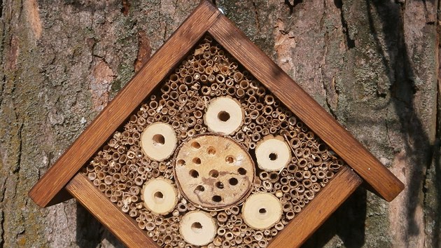 Na hmyzí domeček stačí i dostatečně hluboký rámeček, který vyplníte materiálem vhodným k osídlení hmyzem.