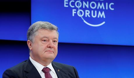 Ukrajinský prezident Petro Poroenko na svtovém ekonomickém fóru v Davosu (26....