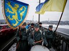 Obyvatelé Kyjeva oslavují Den jednoty (22. ledna 2018)