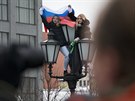 Moskva. Demonstrace za bojkot prezidentských voleb svolaná Alexejem Navalným...