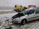 Nehoda v obci Viov na Znojemsku si vydala jedno zrann.