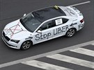 Druhý den protestu taxikářů proti alternativním přepravním službám typu Uber...