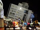 Tchaj-wan v úterý veer zasáhlo zemtesení o síle 6,4 (7. února 2018)