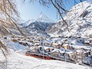 Zermatt má povst skvlého, ovem hodn drahého lyaského hit v a kýovité...