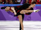 Ruský pár Evgenia Tarasovová, Vladimir Morozov pi krátkém programu sportovních...