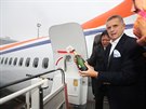 Generální editel Travel Service Roman Vik poktil nový Boeing 737 MAX (1....