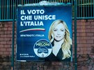 Pedsedkyn italské krajn pravicové strany Brati Itálie Giorgia Meloni na...