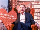 Spisovatel Dan Brown v Barcelon pi uvedení knihy Poátek