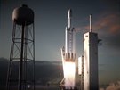 Aniimace letu Falcon Heavy