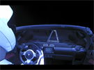 Tesla Rodadster Elona Muska ve vesmíru. Ped elním sklem mete vidt drák...