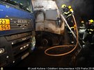 Hasiči zasahovali u požáru kamionu, škoda se vyšplhala do milionů (06.02.2018)