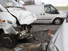 U Písařova na Šumpersku se srazil minibus s osobním autem a následně dodávka s...