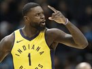 Lance Stephenson z Indiany horlí.