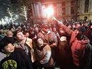 Fanouci Philadelphie slaví v ulicích výhru v Super Bowlu.