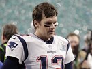 Tom Brady, tahoun New England Patriots, odchází zklamaný po poráce v Super...