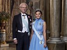 védský král Carl XVI. Gustaf a korunní princezna Victoria