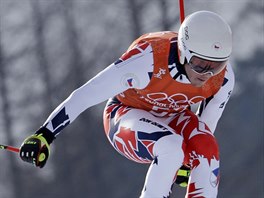 Ondej Berndt pi trninku na olympijsk sjezd