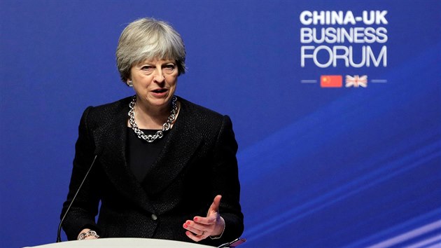 Britská premiérka Theresa Mayová při návštěvě Číny