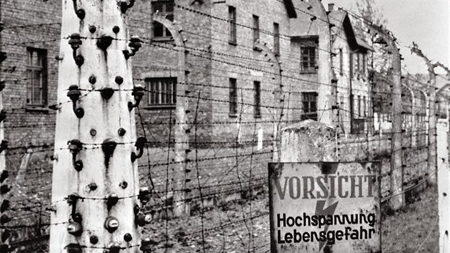 Nacistick koncentran tbor Auschwitz u polsk Osvtimi na snmku z nora 1961