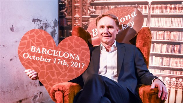 Spisovatel Dan Brown v Barcelon pi uveden knihy Potek