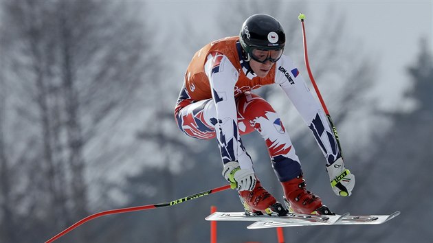 Jan Zabystan pi trninku na olympijsk sjezd