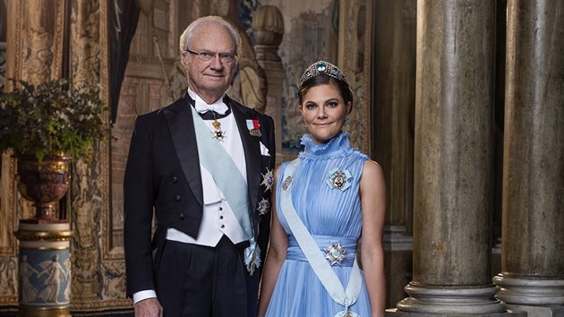 �v�dsk� kr�l Carl XVI. Gustaf a korunn� princezna Victoria