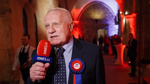 Bval prezident Vclav Klaus pi rozhovoru pro iDNES.cz (Praha, 8. nora 2018)