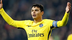 Kapitán PSG Thiago Silva v utkání proti Lille.