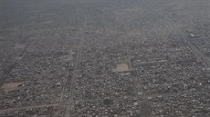 Afghánská metropole Kábul z ptaí perspektivy
