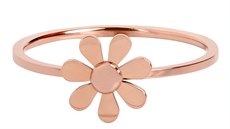 Romantický prsten Troli s něžnou kytičku je vyroben z ušlechtilé ocele a růžově...