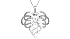 Náhrdelník a přívěšek ve tvaru hadího srdce je vyroben z kvalitního stříbra,...