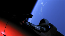 Tesla Rodadster Elona Muska ve vesmíru