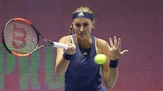 Kristina Mladenovicová ve tvrtfinále turnaje v Petrohradu.